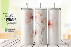 Nude Blossom tumbler wrap png Product Image 1