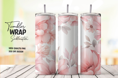 Pink Peony tumbler wrap png Product Image 1