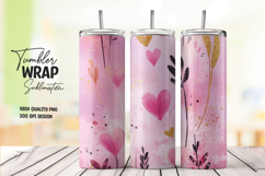 Floral Leaves Tumbler Wrap PNG Product Image 1