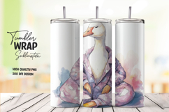 Relaxing Duck Cozy Blanket Tumbler Wrap PNG Product Image 1