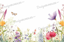 Watercolor Wildflower background Product Image 1