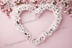 Blossom Heart Frame Flat Lay Background Product Image 1