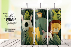 Safari Animals Pattern 20oz Tumbler Wrap Product Image 1