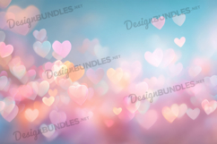 Pastel Heart Glow Digital Background Product Image 1