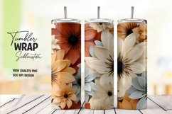 Flower pattern tumbler wrap sublimation png Product Image 1