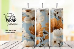Flower pattern tumbler wrap sublimation png Product Image 1