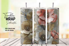 Soft Beige Floral Tumbler Wrap Product Image 1