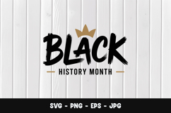 Black History Month Royal Crown SVG PNG Product Image 1