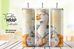 Duck With Orange Blanket Tumbler Wrap PNG Product Image 1