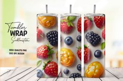 Fruit pattern tumbler wrap sublimation Product Image 1