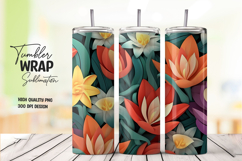 Bright Lotus Tumbler Wrap Product Image 1