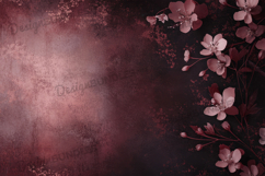 Dusty Pink Floral Border Background Product Image 1