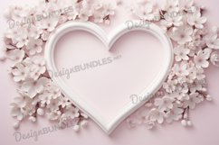 Blossom Heart Frame Flat Lay Background Product Image 1