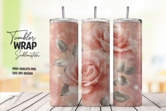 Rustic Rose Floral Wrap for Tumbler Product Image 1