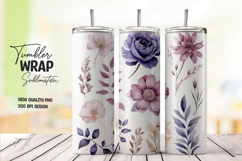 Purple Floral Tumbler Wrap Product Image 1