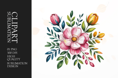 Floral Arrangement Clipart PNG Product Image 1
