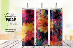 Autumn Flower Tumbler Wrap Product Image 1