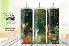Fantasy Deer Forest Tumbler Wrap Sublimation PNG Product Image 1