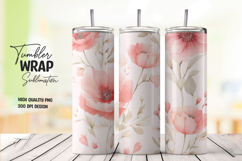 Beige Rose tumbler wrap png Product Image 1
