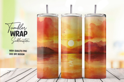 Sunset Fruit Tumbler Wrap PNG Product Image 1