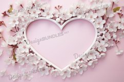 Blossom Heart Frame Flat Lay Background Product Image 1