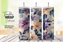 Violet Gold Flower Tumbler PNG Product Image 1