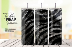 Black Stripe Tumbler Wrap png Product Image 1