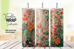 Rustic Orange Leaves Tumbler Wrap Product Image 1