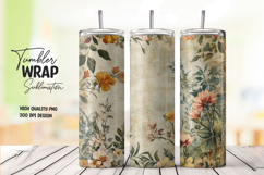 Garden Flower Tumbler Wrap Product Image 1