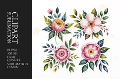 Vintage Floral Bouquet Clipart PNG Product Image 1