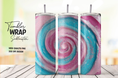 Teal Pink Spiral Tumbler Wrap Product Image 1