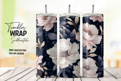 Dark Bloom tumbler wrap png Product Image 1