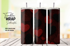 Red Heart Pattern Tumbler png Product Image 1