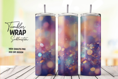 Pink Purple Bokeh Blur 20oz Tumbler Wrap Sublimation PNG Product Image 1
