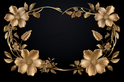 Golden floral frame texture background Product Image 1