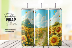 Sky Sunflower Tumbler Wrap Product Image 1