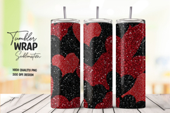Red Glitter Heart Tumbler png Product Image 1