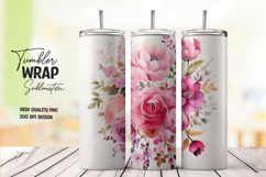 Pink Rose Elegant Tumbler Wrap Product Image 1