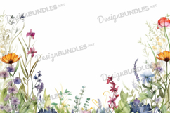 Watercolor Wildflower background Product Image 1