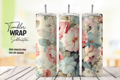 Cream Rose Vintage Tumbler Wrap Product Image 1