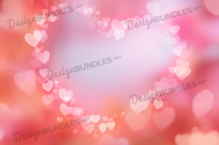 Heart Frame Glow Digital Background Product Image 1