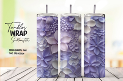 Purple 3D Floral Tumbler Wrap Product Image 1