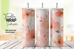 Orange Blossom Tumbler Wrap PNG Product Image 1