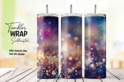 Sparkling Night Lights 20oz Tumbler Wrap Sublimation PNG Product Image 1