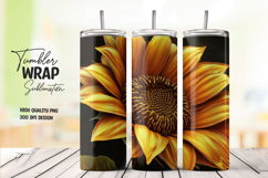 Bold Sunflower tumbler wrap png Product Image 1