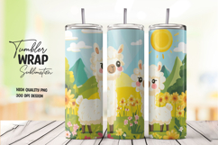 Sunny Giraffe Jungle 20oz Tumbler Wrap Sublimation PNG Product Image 1
