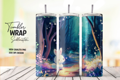 Fantasy Glow Tree 20oz Tumbler Wrap Sublimation PNG Product Image 1