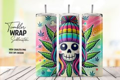 Skull colorful tumbler wrap png Product Image 1