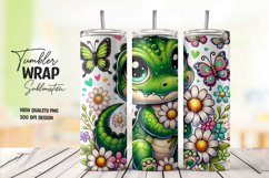Cute dino tumbler wrap png Product Image 1