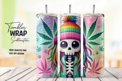 Skull colorful tumbler wrap png Product Image 1